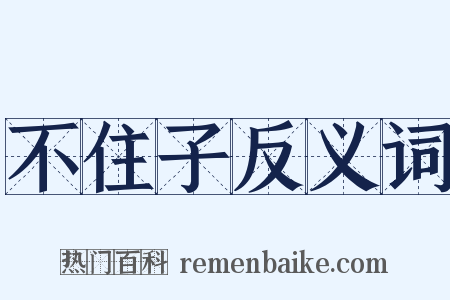 不住子反义词是什么意思的图片